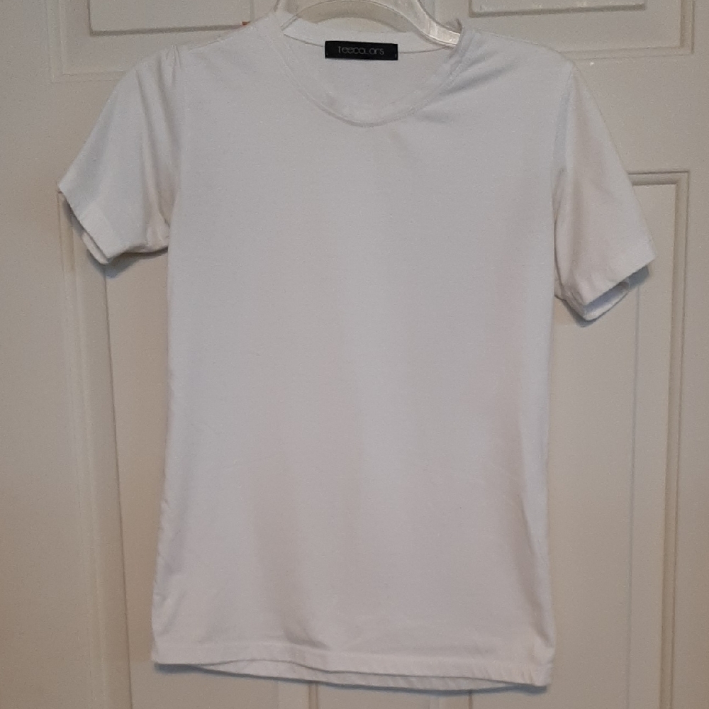 Teecolors White Short-Sleeve Crewneck Tee